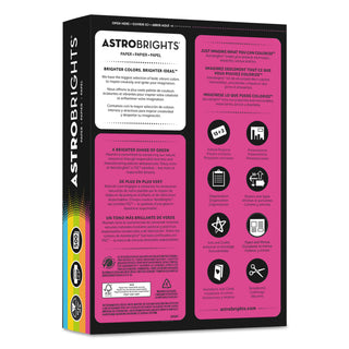 Astrobrights® Color Paper -"Bright" Assortment, 24lb, 8.5 x 11, Assorted Bright Colors, 500/Ream (WAU99608)