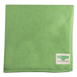 Unger® SmartColor MicroWipes, Microfiber, 16 x 15, Green, 10/Carton (UNGMF400CS)