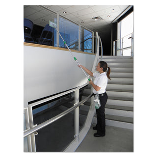 Unger® Indoor Window Cleaning Kit, Aluminum, 72" Extension Pole With 8" Pad Holder (UNGCK053)