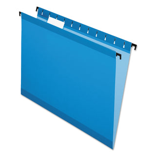 Pendaflex® SureHook Hanging Folders, Letter Size, 1/5-Cut Tab, Blue, 20/Box (ESS615215BLU)