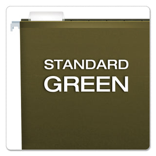 Pendaflex® 1&quot; Capacity Reinforced Hanging File Folder, Kraft, Letter, Standard Green, 25/Bx Cap., 25/Box (ESS4152X1)