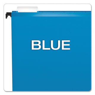 Pendaflex® SureHook Hanging Folders, Letter Size, 1/5-Cut Tab, Blue, 20/Box (ESS615215BLU)