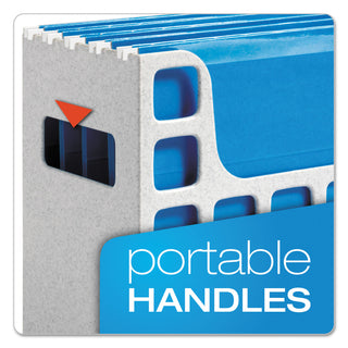 Pendaflex® Desktop File w/Hanging Folders, Letter, Plastic, 12 1/4 x 6 x 9 1/2, Granite (ESS23054)