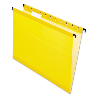 Pendaflex® SureHook Hanging Folders, Letter Size, 1/5-Cut Tab, Yellow, 20/Box (ESS615215YEL)