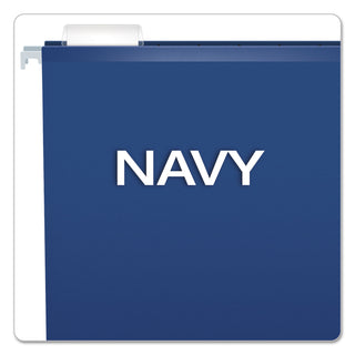 Pendaflex® Colored Reinforced Hanging Folders, Letter Size, 1/5-Cut Tab, Navy, 25/Box (ESS415215NAV)