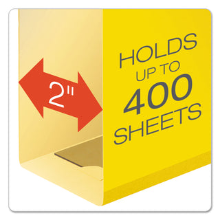 Pendaflex® Extra Capacity Reinforced Hanging File Folders with Box Bottom, Letter Size, 1/5-Cut Tab, Yellow, 25/Box (ESS4152X2YEL)