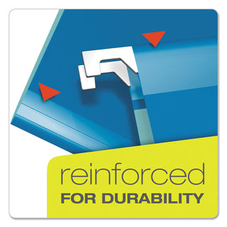 Pendaflex® Colored Reinforced Hanging Folders, Letter Size, 1/5-Cut Tab, Blue, 25/Box (ESS415215BLU)