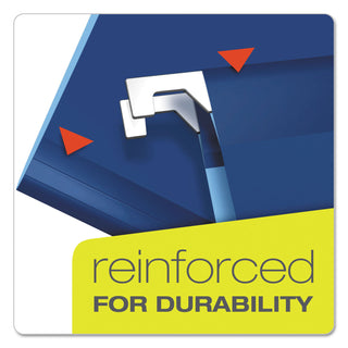 Pendaflex® Colored Reinforced Hanging Folders, Letter Size, 1/5-Cut Tab, Navy, 25/Box (ESS415215NAV)