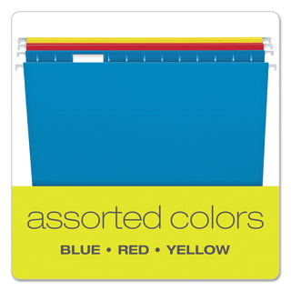 Pendaflex® Colored Hanging Folders, Legal Size, 1/5-Cut Tab, Assorted, 25/Box (ESS81632)