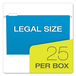 Pendaflex® Colored Hanging Folders, Legal Size, 1/5-Cut Tab, Assorted, 25/Box (ESS81632)