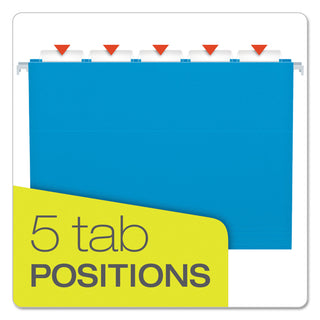 Pendaflex® Colored Hanging Folders, Letter Size, 1/5-Cut Tab, Blue, 25/Box (ESS81603)