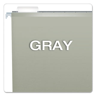 Pendaflex® Colored Reinforced Hanging Folders, Letter Size, 1/5-Cut Tab, Gray, 25/Box (ESS415215GRA)