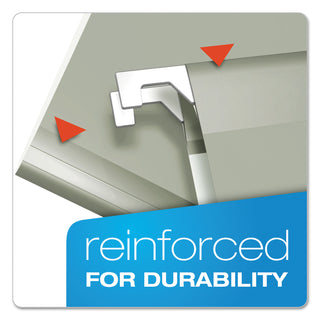 Pendaflex® Colored Reinforced Hanging Folders, Letter Size, 1/5-Cut Tab, Gray, 25/Box (ESS415215GRA)