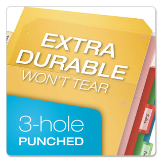 Cardinal® Poly Ring Binder Pockets, 11 x 8 1/2, Letter, Assorted Colors, 5/Pack (CRD84009)