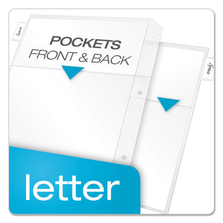 Cardinal® Poly Ring Binder Pockets, 11 x 8.5, Clear, 5/Pack (CRD84010)