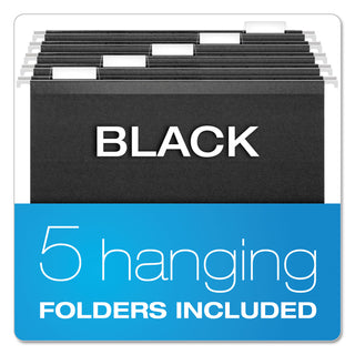 Pendaflex® Letter Size Hanging Folder File, 12 1/4w x 6d x 9 1/2h, Black (ESS23013)
