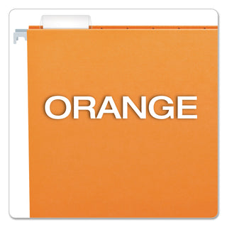 Pendaflex® Colored Hanging Folders, Letter Size, 1/5-Cut Tab, Orange, 25/Box (ESS81607)