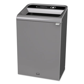Rubbermaid® Commercial Configure Indoor Recycling Waste Receptacle, 33 gal, Metal, Gray (RCP1961628)