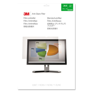 3M™ Antiglare Frameless Filter for 24" Widescreen Monitor, 16:9 Aspect Ratio (MMMAG240W9B)