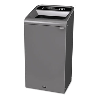 Rubbermaid® Commercial Configure Indoor Recycling Waste Receptacle, Landfill, 23 gal, Metal, Gray (RCP1961621)
