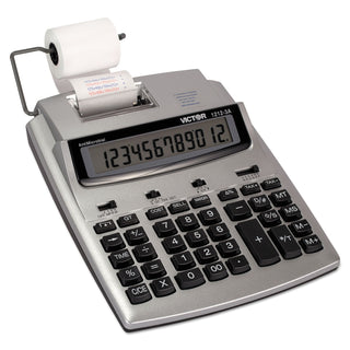 Victor® 1212-3A Twelve Digit Two Color Portable Print/Display Calculator (VCT1212-3A)