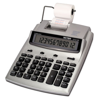 Victor® 1212-3A Twelve Digit Two Color Portable Print/Display Calculator (VCT1212-3A)