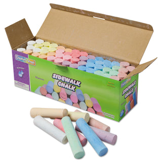 Creativity Street® Sidewalk Chalk, 4 x 1 Dia. Jumbo Stick, 12 Assorted Colors, 52/Set (CKC1752) (CKC1752)