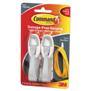 Command™ Cable Bundler, White, 2/Pack (MMM17304)