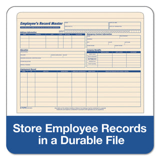 TOPS™ Employee Record Master File Jacket, Straight Tab, Letter Size, Manila, 20/Pack (TOP3280)