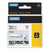 DYMO® Rhino Permanent Vinyl Industrial Label Tape, 0.37" x 18 ft, White/Black Print (N06607)