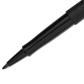 Papermate® Point Guard Flair Stick Porous Point Pen, Bold 1.4mm, Black Ink/Barrel, 36/Box (PAP1921070)