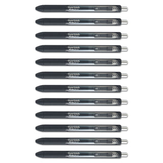 Papermate® InkJoy Retractable Gel Pen, Micro 0.5mm, Black Ink/Barrel, Dozen (PAP1951720)