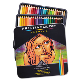Prismacolor® Premier Colored Pencil, 3 mm, 2B (#1), Assorted Lead/Barrel Colors, 48/Pack (SAN3598THT)