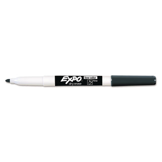 EXPO® Low-Odor Dry-Erase Marker, Fine Bullet Tip, Black, Dozen (SAN86001A)