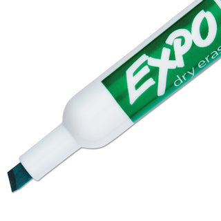 EXPO® Low-Odor Dry-Erase Marker, Broad Chisel Tip, Green, Dozen (SAN80004)
