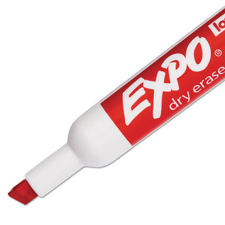 EXPO® Low-Odor Dry-Erase Marker, Broad Chisel Tip, Red, Dozen (SAN80002)