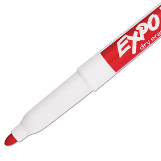 EXPO® Low-Odor Dry-Erase Marker, Fine Bullet Tip, Red, Dozen (SAN86002A)