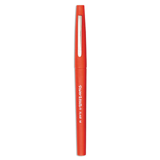 Papermate® Point Guard Flair Pen, Red Barrel, 1.0 Mm, Red Ink (PAP8420152)