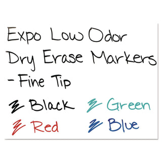 EXPO® Low-Odor Dry-Erase Marker, Fine Bullet Tip, Black, Dozen (SAN86001A)
