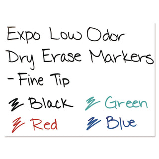 EXPO® Low-Odor Dry-Erase Marker, Fine Bullet Tip, Red, Dozen (SAN86002A)