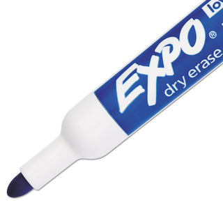 EXPO® Low-Odor Dry-Erase Marker, Medium Bullet Tip, Blue, Dozen (SAN82003)