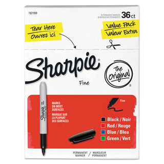 Sharpie® Fine Tip Permanent Marker, Assorted Colors, 36/Pack (SAN1921559)