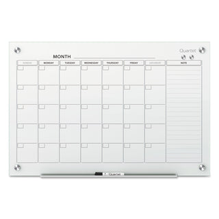 Quartet® Infinity Magnetic Glass Calendar Board, 48 x 36 (QRTGC4836F)