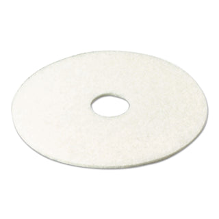 3M™ Low-Speed Super Polishing Floor Pads 4100, 27" Diameter, White, 5/Carton (MCO20313)