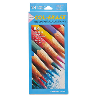 Prismacolor® Col-Erase Pencil with Eraser, 0.7 mm, 2B (#1), Assorted Lead/Barrel Colors, 24/Pack (SAN20517)
