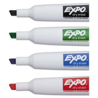 EXPO® Magnetic Dry Erase Marker, Broad Chisel Tip, Assorted Colors, 4/Pack (SAN1944728)