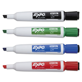 EXPO® Magnetic Dry Erase Marker, Broad Chisel Tip, Assorted Colors, 4/Pack (SAN1944728)