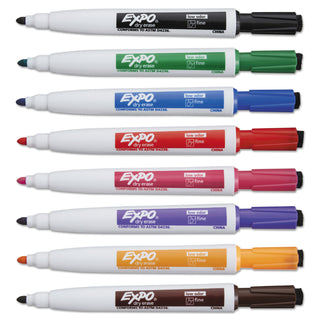 EXPO® Magnetic Dry Erase Marker, Fine Bullet Tip, Assorted Colors, 8/Pack (SAN1944748)