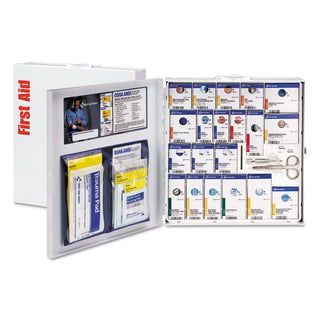 First Aid Only™ ANSI 2015 SmartCompliance Food Service First Aid Kit, w/o Medication, 50 People, 260 Pieces, Metal Case (FAO746006)