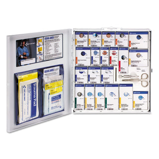 First Aid Only™ ANSI 2015 SmartCompliance Food Service First Aid Kit, w/o Medication, 50 People, 260 Pieces, Metal Case (FAO746006)